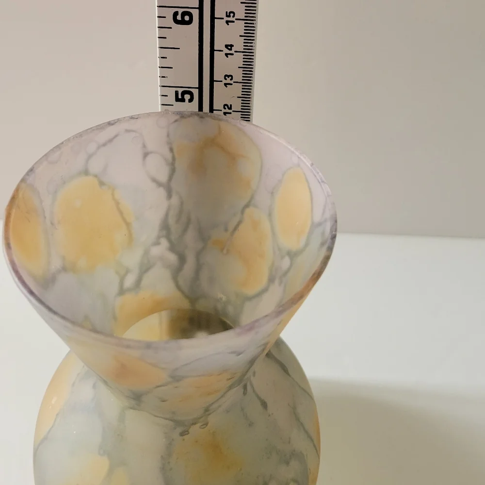 Vintage Israel Hebron Art Glass Vase
